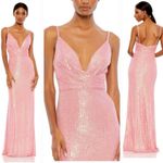 Mac Duggal NWT  26945 Coral Pink Sequin Gown Dress‎ size 16 Photo 1