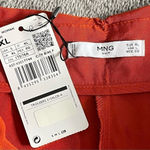 Mango wide leg pants with cover over front orange Sz L Photo 4