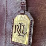 Ralph Lauren Winford Tote Bag Shoulder Purse Laptop Zip Top Plum Purple Leather Photo 1