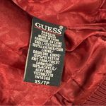 Guess Vintage Y2K  100% Leather Deep Red Burgundy Bomber Jacket Knit Trim Size XS Photo 10