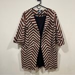 Anthropologie  Eva Franco Chevron Car Coat Topper  XS/S oversized stripped Photo 5