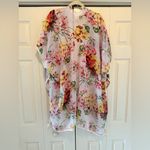 Floral Kimono Cardigan with Tassels Beach Coverup OSFM Red Size undefined Photo 1