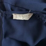 Altar'd State Size Med Navy Blue Maxi Dress Sleeveless Lace Details Tie Back Zip Photo 3