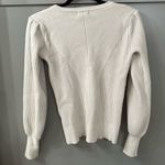 &merci &Merci White Sweater Puff Sleeve Crewneck Pullover Size Small Photo 1