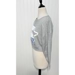 ZARA  x Starter Cropped Sweatshirt Gray Long Sleeves Graphic‎ Logo Gray Medium Photo 9