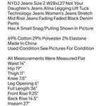 NYDJ Jeans Size 2 W28xL27 Not Your Daughter's Jeans Alina Legging Lift Tuck Technology Photo 1
