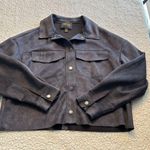 Truth By Republic Faux Suede Cropped Jacket Womens Small Gray Blue Size XS Photo 0