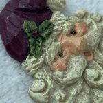 Old World Look Santa Tie Tack Pin Brooch Jewelry Curly Beard Cap Vintage Photo 7