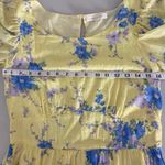 Love Shack Fancy Yellow Blue Floral Silk Blend Long Sleeve Ross Short Mini Dress 8 Photo 8