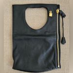 Tom Ford Grain Leather Flat Alix Black Padlock Zip Foldover Bag Clutch Handbag Photo 0