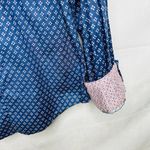 Cinch  Women's Button-Down Western Shirt Blue Pink Dotted Size XXL Flip Cuff Photo 3
