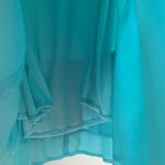 Super Cute Embroidered Dress with Ruffle Bottom Excellent Condition Green Photo 6