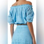 Melissa Odabash Francesca Eyelet Off the Shoulder Blue Cover Photo 1