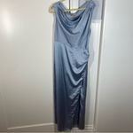 Show Me Your Mumu Show me your Mimi Jodie Maxi Dress in Steel Blue Luxe Satin size xl bridesmaid Photo 2