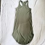 Aerie Women’s Racerback Tank Dress Olive Ribbed Knit Sleeveless size Small Photo 2