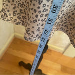 Abercrombie & Fitch  Y2K Cowl Neck Satin Slip Bias Dress Animal Print beige Sz S Photo 6