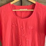 NWT Manta Del Lago Midi Dress Size Medium Peach Pointed Hem Cottagecore Orange Photo 1