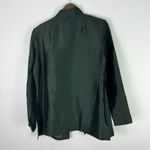 Victor Costa Silk Jacket Women M Beaded Open Front Dark Green Evening Old Money Black Size M Photo 2