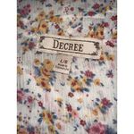 Decree  3/4 Sleeve Floral Sheer Top Size Large Photo 2