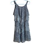 Robbie Bee  Navy Blue and Cream Ruffle Dress‎ Sz 6 Photo 3