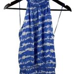 Kirious  High Neck Blue Sleeveless Top Size Small Photo 0