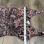 Soma ‎ Soft Jersey Sleeveless Maxi Dress Pink Black Paisley Size XS Photo 9