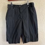 Chico's ‎ Black 100% Cotton Bermuda Shorts Size Small Photo 4