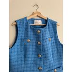 Endless Rose  Tweed Tailored Blue Jacket Vest Size XL Photo 2