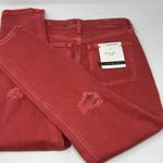 Anthropologie  red Straight Jeans 25 Photo 7