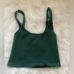 Free People Happiness Runs Square Neck Crop in Green Photo 3