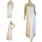 Studio I  CREAM SHIFT DRESS WITH SHEER JACKET & SEQUIN  EMBROIDERED ACCENTS (14) Photo 6
