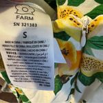 Farm Rio Floral Linen Papaya Salad Scarf Maxi Dress Green and Yellow | Small Photo 9