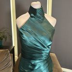 Women’s Green Full Length Halter Neck Mermaid Prom Dress Corset Back Size 2 NWT Photo 1