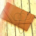 NWOT tan clutch or crossbody Brown Photo 0