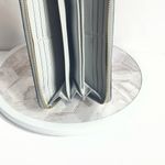 Fossil Leather Zip Around Wallet Colorblock Gray Yellow Pink RFID Style Photo 3