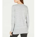 Maison Jules Womens  Gray Heathered V Neck Sweater - Sz S Photo 1