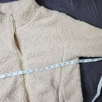 SheIn Women's Cream Sherpa Teddy Jacket Coat Size Medium Casual Cozy Photo 5