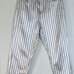 Topshop Moto Mom White With Black Stripe Shiny Jeans 28 Photo 1