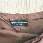 Naked Wardrobe NWOT  Strapless‎ Cutout Romper Brown Size Small Photo 2
