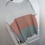Cherish Sweater Short Sleeve Top with 3 Multi-Color Layers Size Large Photo 2