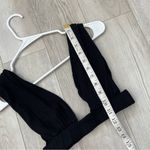 Indah Raina Bralette linen plunge crop top womens Black (small) going out party Photo 7