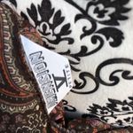 Vintage 70s 80s Dimension V Sheer Brown Pink Paisley Knee Length Skirt Midi S Photo 2