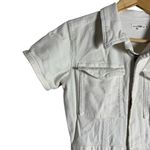 Good American Fit For Success White Denim Short Sleeve Jumpsuit Size Small Photo 7