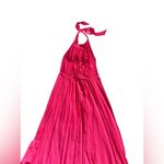 Boden Halter Dress‎ Bright Pink Jersey Knit Maxi Dress Women's Size 4 NEW Photo 2