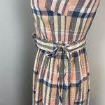 Gal Meets Glam  Peyton Linen Blend Plaid Dress Sz 0 Photo 9