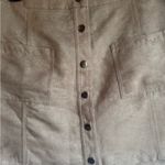 BB Dakota Taupe Button-Front Mini Skirt Size 4 Photo 1