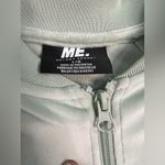 MELODY EHSANI Velour Velvet Quarter Zip Pullover Jacket Size L Photo 2