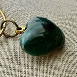 moss agate heart pendant necklace Green Photo 5