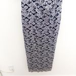 Jessica Howard Womens Dress Size 8 Navy Silver Maxi Lace Formal Classic Chic Photo 3