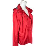 Lands' End Waterproof Hooded Rain Jacket Outdoor Windbreaker Red Shell Womens M Photo 10